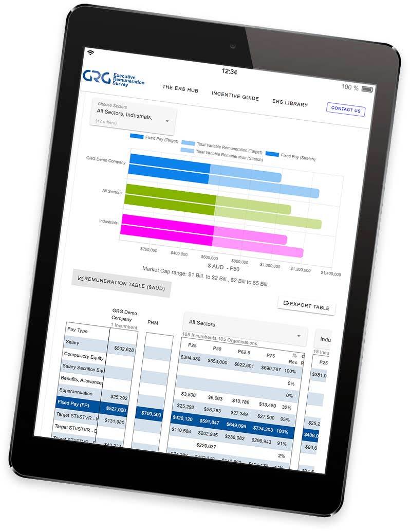 iPad with GRG's ERS Hub