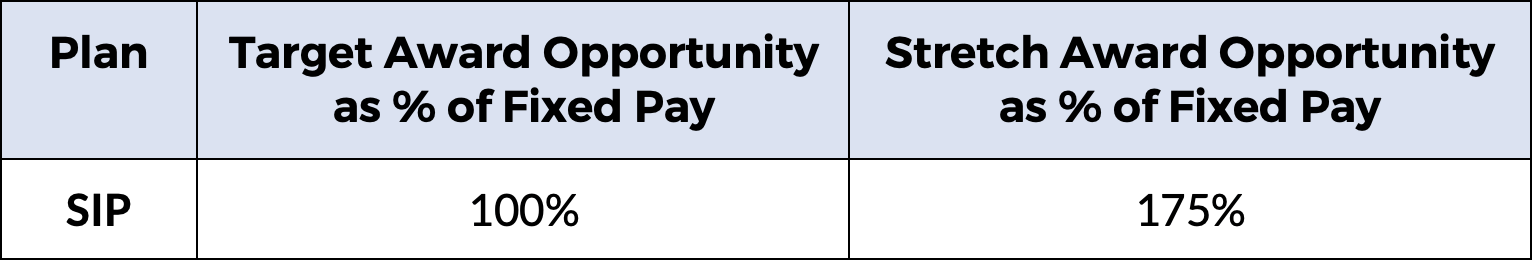 Remuneration Insight 153 table: Award opportunities